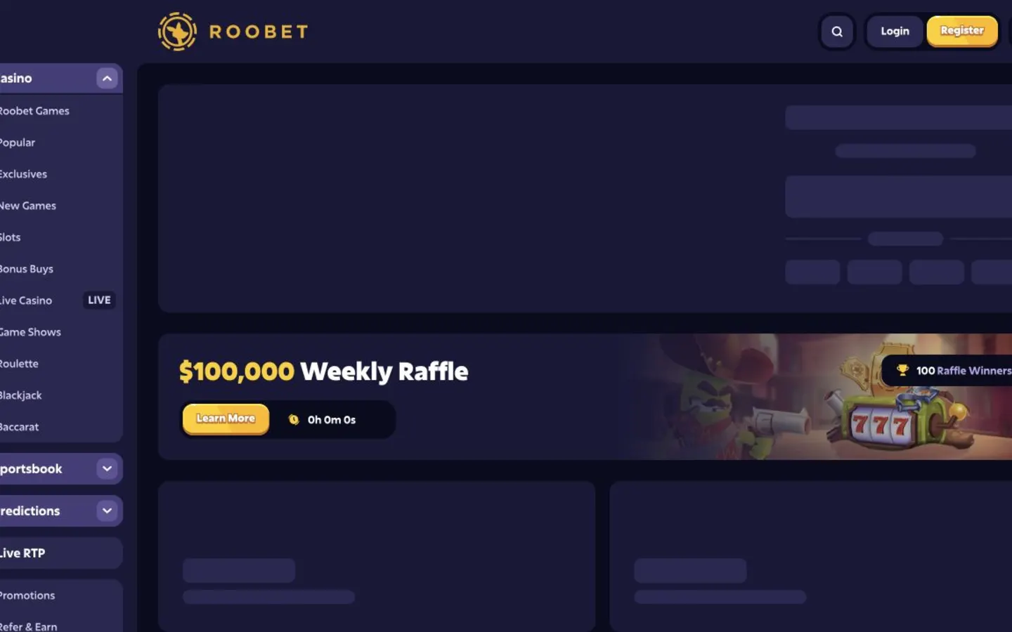 Roobet casino, Originals og mobilbrugerflade
