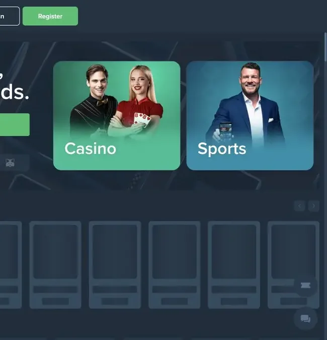 Duelbits kasse, spil eller kontofunktioner